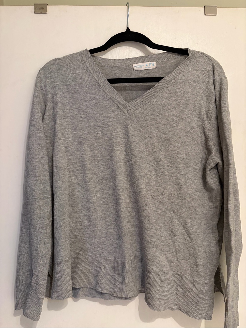 Primark Gray Knit Top with Ribbed Neck